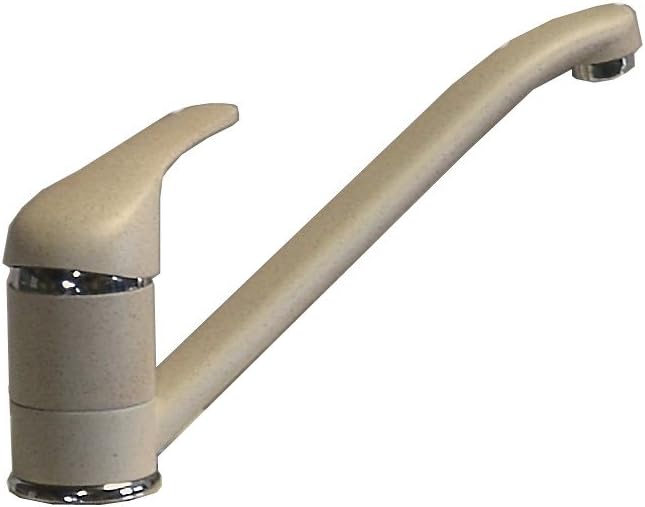 Einhebel Küchenarmatur in beige/granit. Niederdruck.
