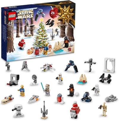 LEGO 75340 Star Wars Adventskalender 2022, 24 Weihnachtsspielzeuge, darunter Minifiguren Gonk Droid,