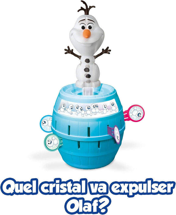 TOMY T73038 Pop Up Olaf Kinder Brettspiel, Familien- und Vorschulkinderspiel, Action-Spiel für Kinde