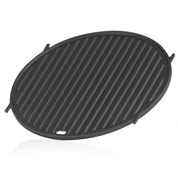 BBQ-Toro Gusseisen Grillplatte Ø 30 cm | Plancha Grillplatte für Grillrost System | Wendeplatte Rund