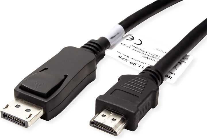 VALUE DisplayPort Kabel DP - HDTV, ST/ST, schwarz, 2 m 2m, 2m