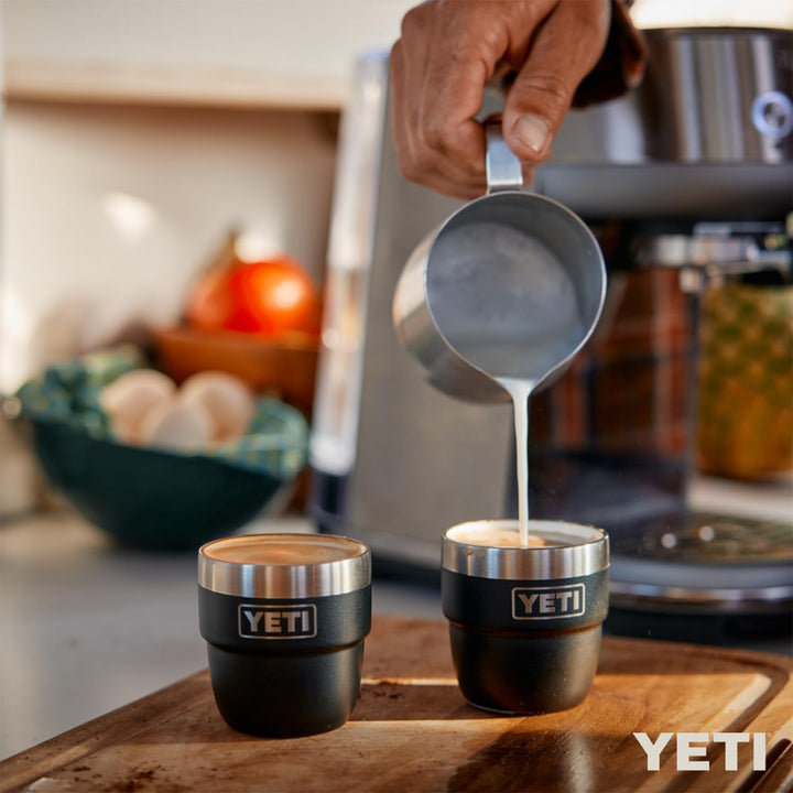 YETI Rambler stapelbare Tasse, Edelstahl, vakuumisoliert, Espresso/Kaffeetasse, 2 Stück, Weiss
