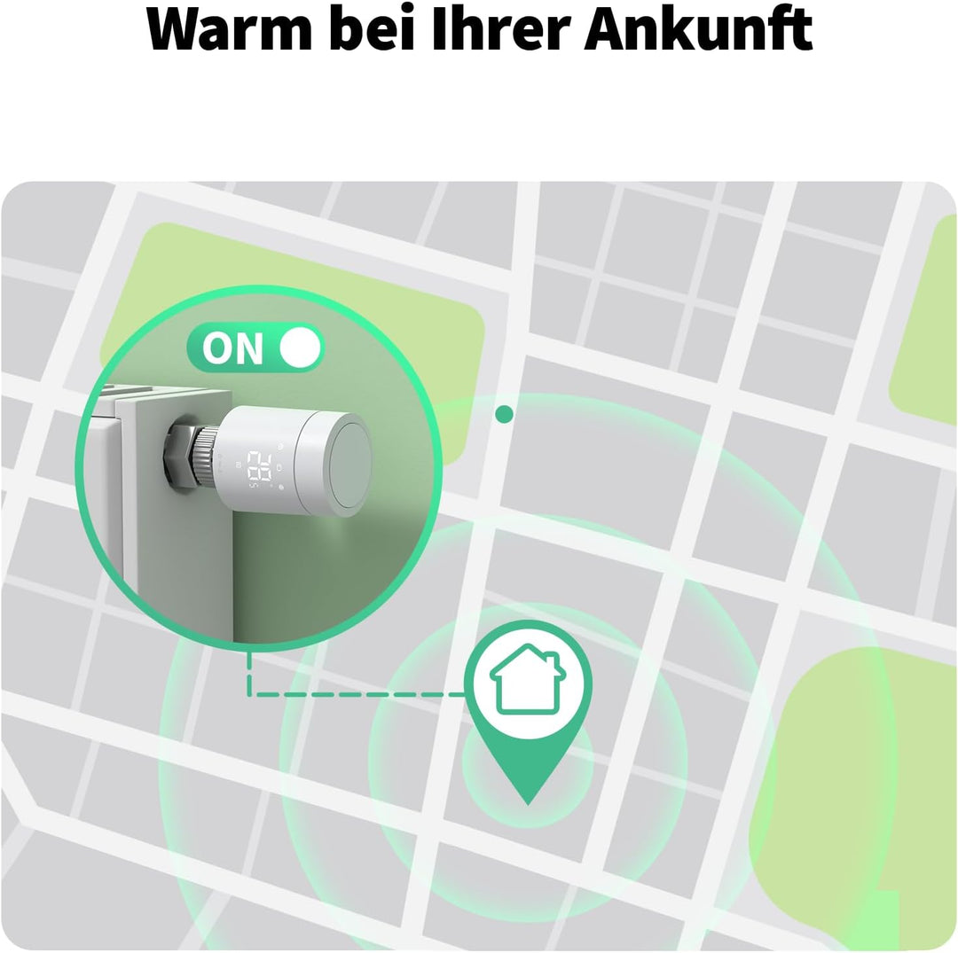 Aqara Smartes Heizkörperthermostat W600(Verbesserte Version), Zigbee/Thread Thermostat, Energiespare
