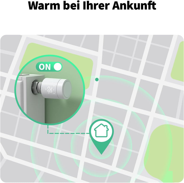 Aqara Smartes Heizkörperthermostat W600(Verbesserte Version), Zigbee/Thread Thermostat, Energiespare
