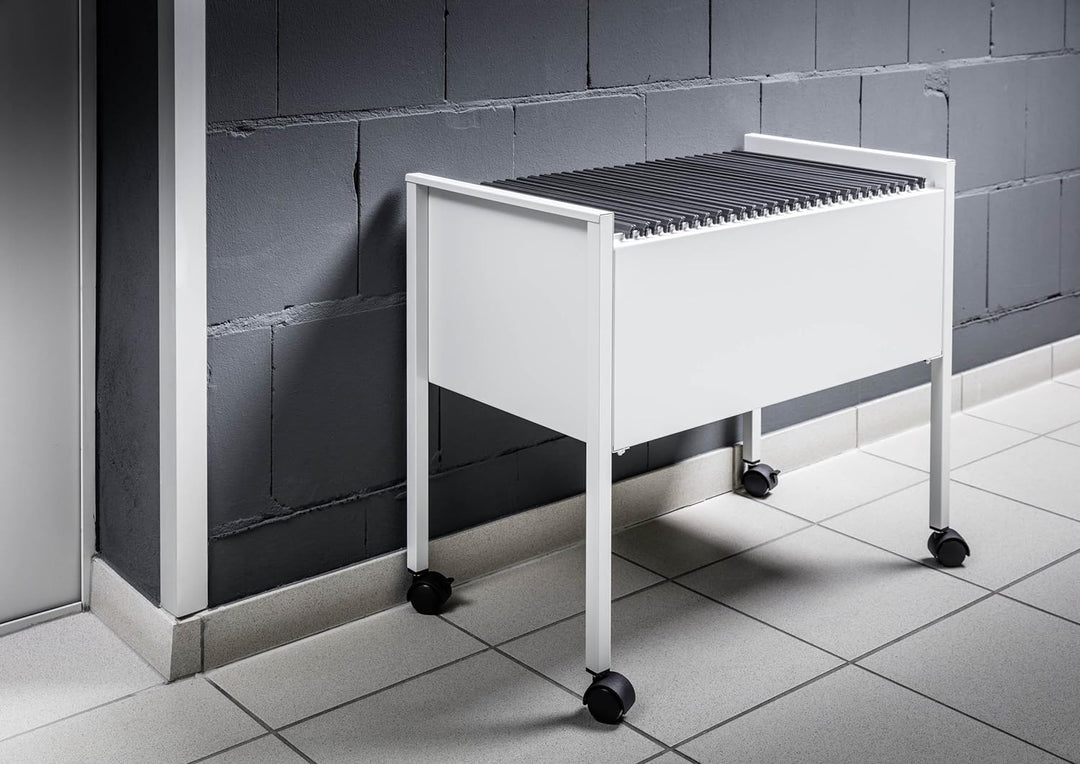 Durable Eco Hängemappenwagen 80 A4, grau, aus kratzfestem Stahl, 655 x 592 x 368 mm, 309510 Offen Gr