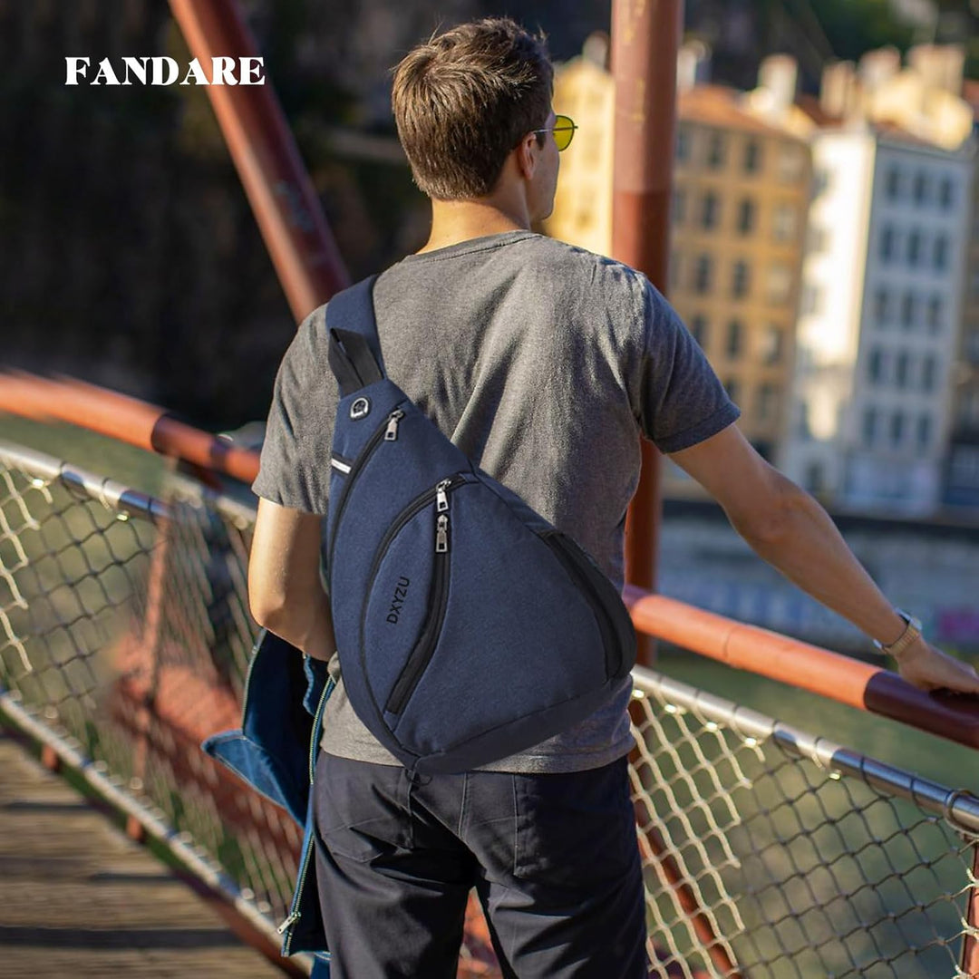 FANDARE Ultraleicht Brusttasche Schultertasche Herren Sling Chest Bag Wasserdicht Umhängetasche mit