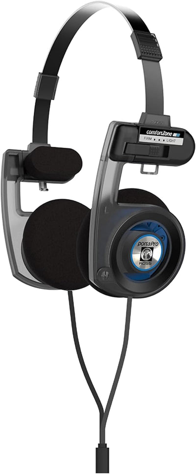 Koss Porta Pro Utility On-Ear-Kopfhörer, abnehmbares austauschbares Kabelsystem, zusammenklappbares