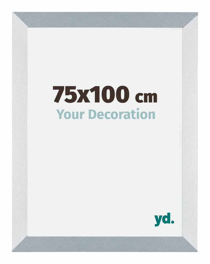 yd. Your Decoration - Bilderrahmen 75x100 cm - Aluminium Gebürstet - Bilderrahmen aus MDF mit Acrylg