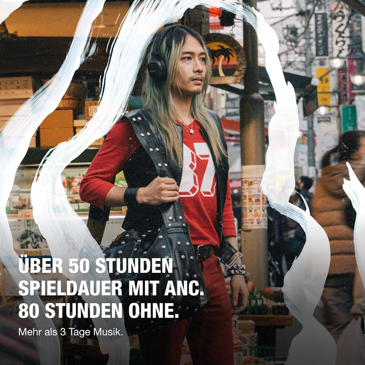 Marshall Milton ANC kabelloser On-Ear-Kopfhörer mit bis zu 80 Stunden Spieldauer und adaptiver aktiv