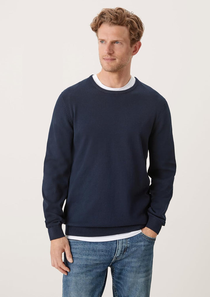 s.Oliver Herren 2152193 Pullover mit Logo-Stitching S Blau(5978), S Blau(5978)