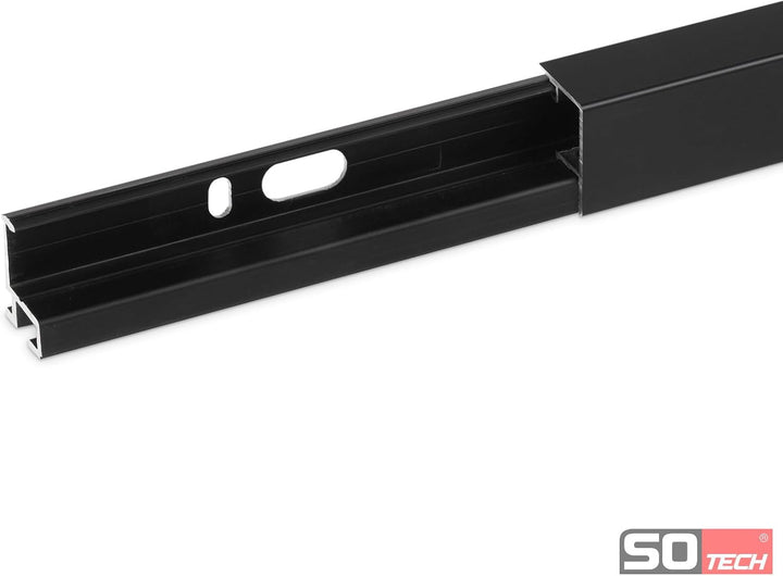 Kesseböhmer Linero style Küchenreling schwarz 1500 x 22 x 29 mm Alu Profilleiste von SOTECH Profille
