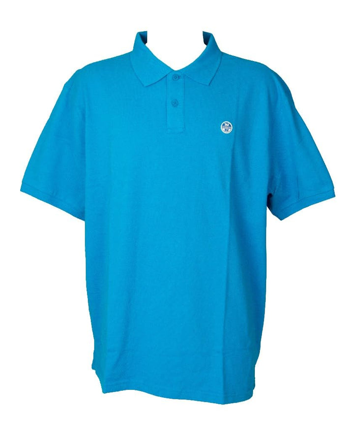 NORTH SAILS Herren Ss Polo W/Logo Polohemd, 0822 Turquoise