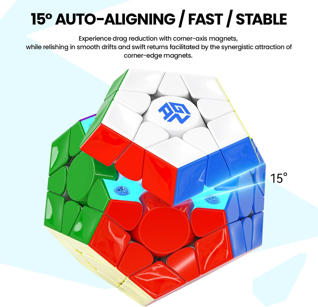 GAN Megaminx Zauberwürfel Maglev V2, Megamix Würfel mit 160 Magneten, Speed Cube Schnell &amp; Glattes &amp;