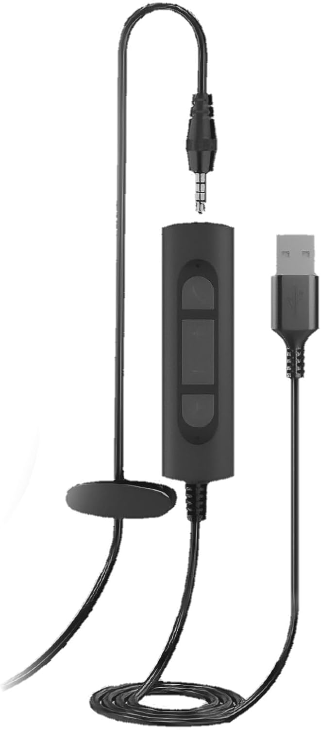 Ein UC35 Stereo-Headset mit Kabel – USB & 3,5-mm-Klinkenstecker, Dual-Mikrofon mit Geräuschunterdrüc