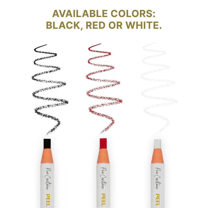 BRAWNA Pro Contour Peel-Off Stift für Augenbrauen- und Lippen-Mapping – Set mit 2 Stück – Rot – PMU