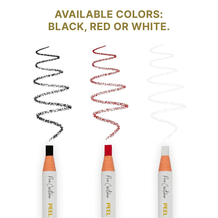 BRAWNA 6er Set Brow Pro Peel-Off Mapping Stifte Weiss – Präzise Augenbrauen &amp; Lippen Vorzeichnung –