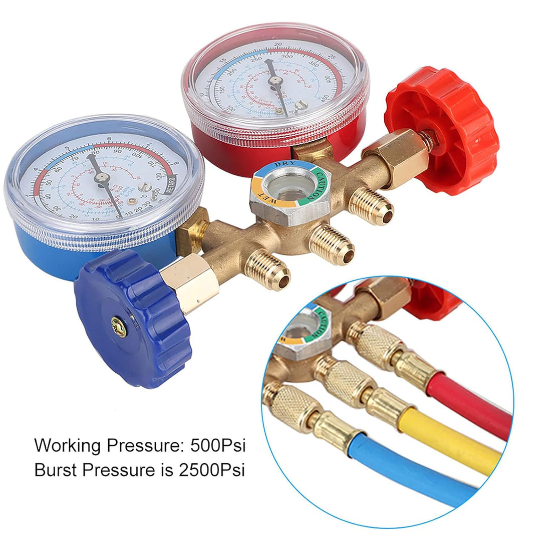 Vakuumpumpe Manifold Gauge Set, Fydun Kältemittel Klimaanlagen Werkzeuge AC Diagnose Manifold Anzeig