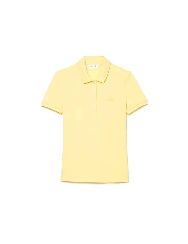Lacoste Damen PF5462 Hemd mit Kragen, Rippstrick, Jaune, 38