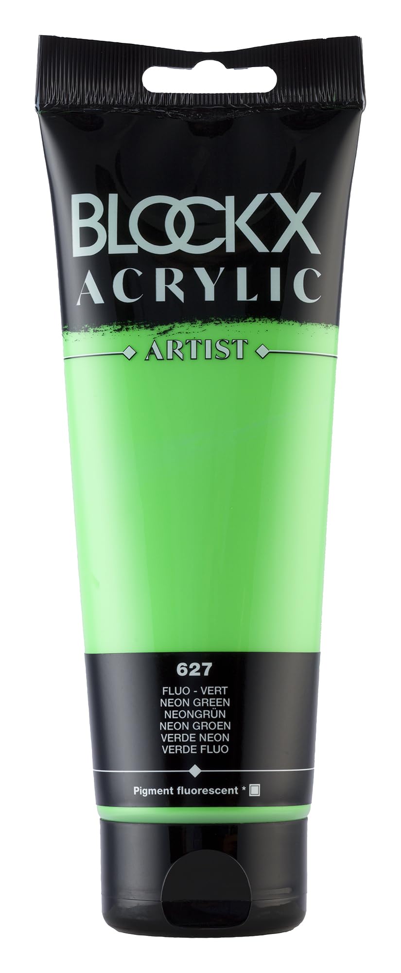 Blockx 61627BXC - Tube 250ml, feine Acrylfarbe, Acrylic Artist, transparent und satiniert, Neonfarbe
