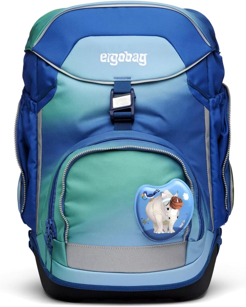 ergobag pack Set ergonomischer Schulrucksack Flexibel 6-teilig 1. Klasse Grundschule, Dschungelfiebä