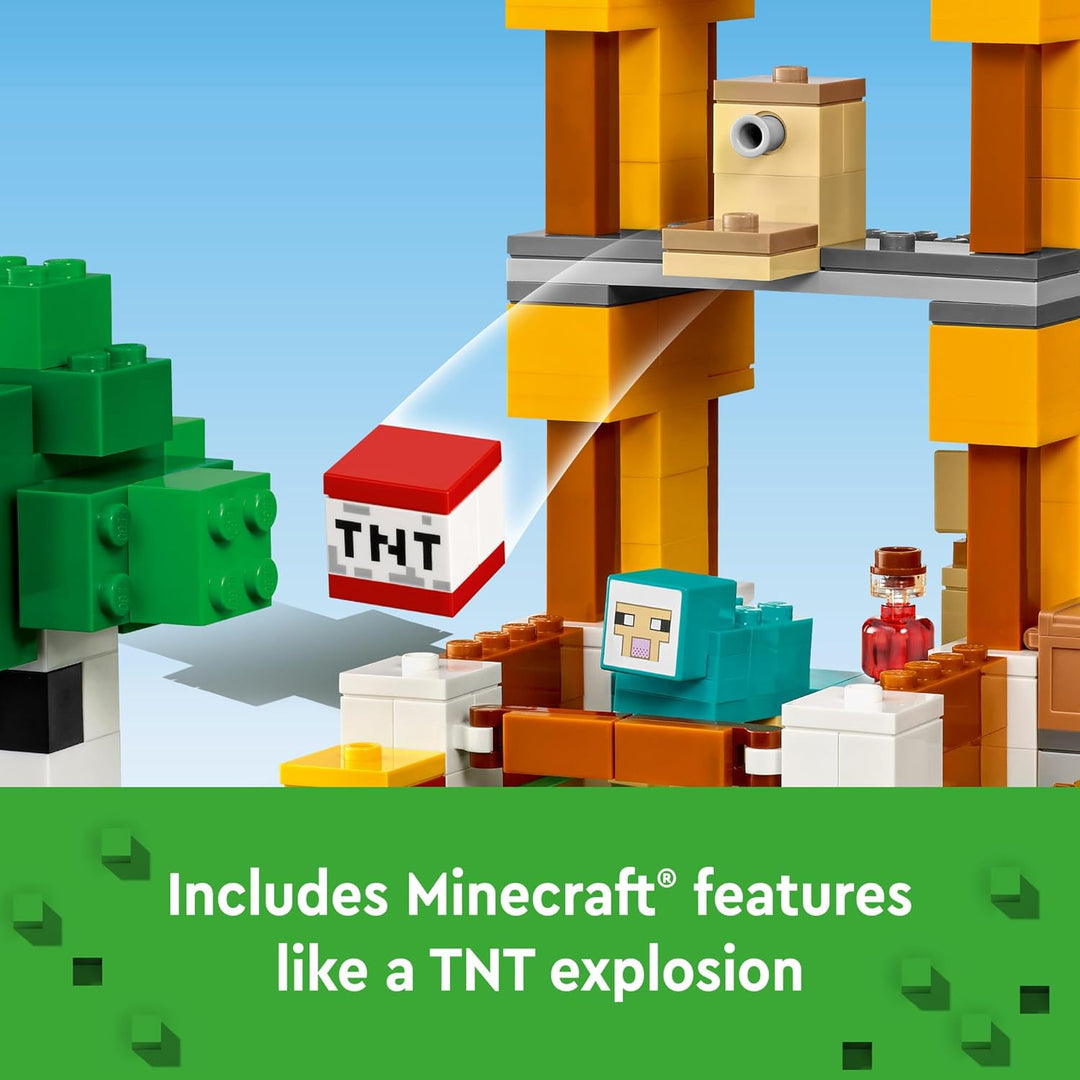 Lego 21249 Minecraft Die Baukasten 4.0, 2-in-1-Set; Bauen Sie Flusstürme oder eine Katzenhütte, mit