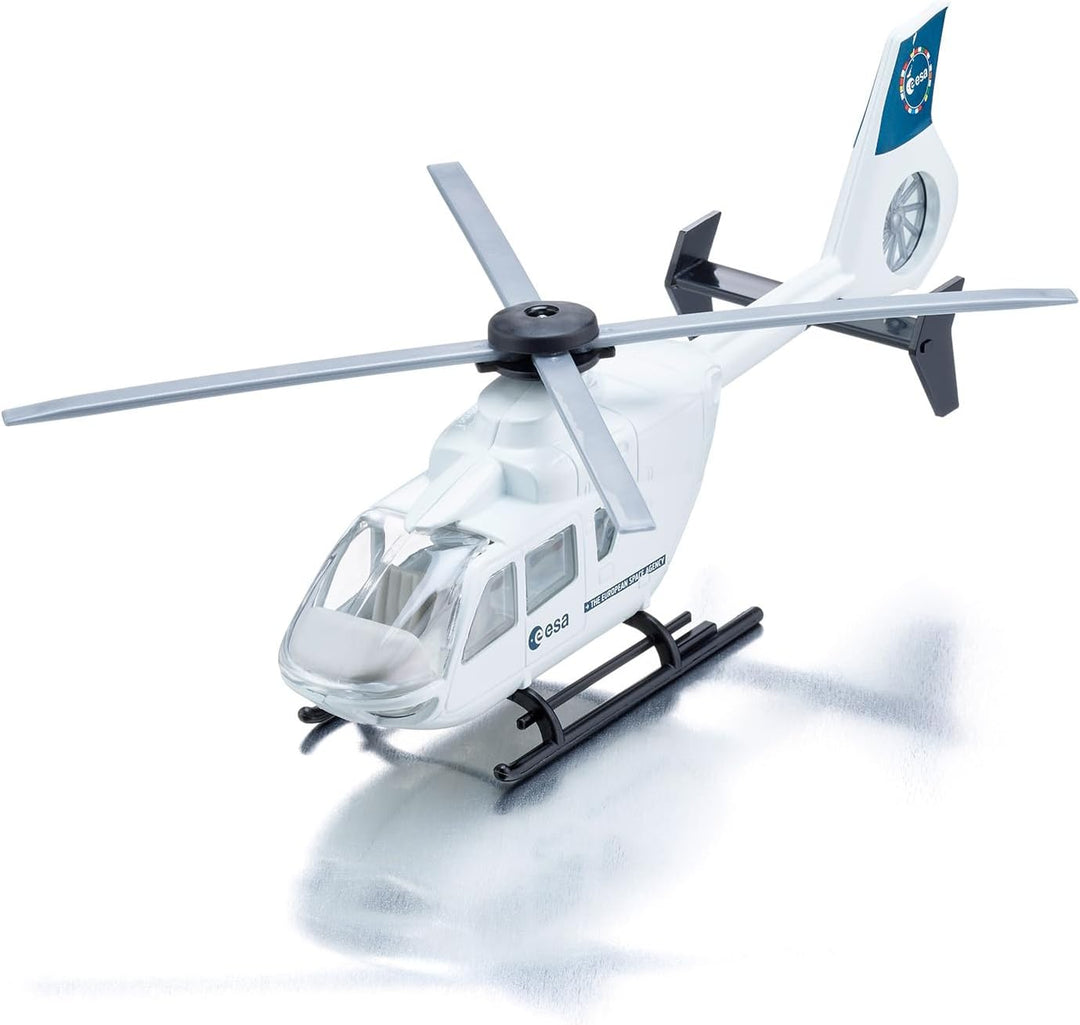 siku 2537, ESA Hubschauber, Spielzeug-Helikopter für Kinder, 1:55, Metall/Kunststoff, Weiss, Bewegli