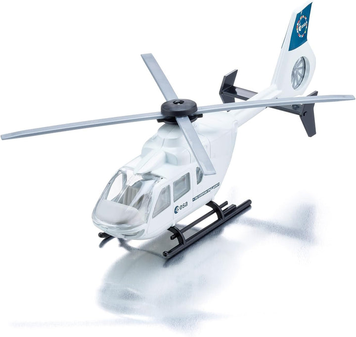 siku 2537, ESA Hubschauber, Spielzeug-Helikopter für Kinder, 1:55, Metall/Kunststoff, Weiss, Bewegli