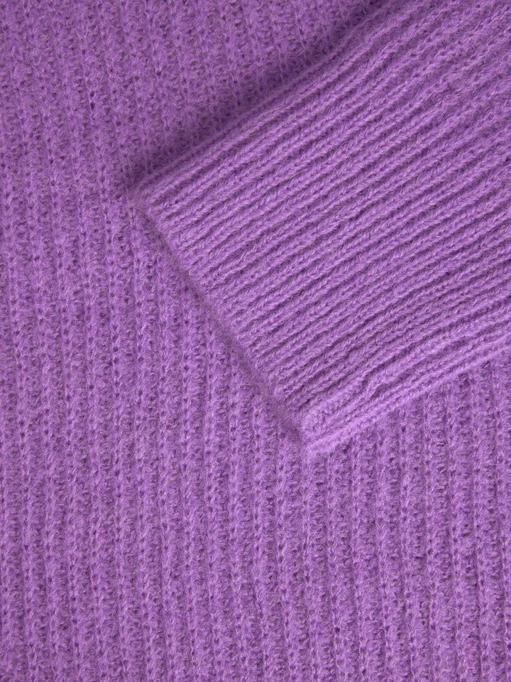 Damen Jxember Ls Fluffy Crew Neck Knit Noos Pullover, Royal Lilac