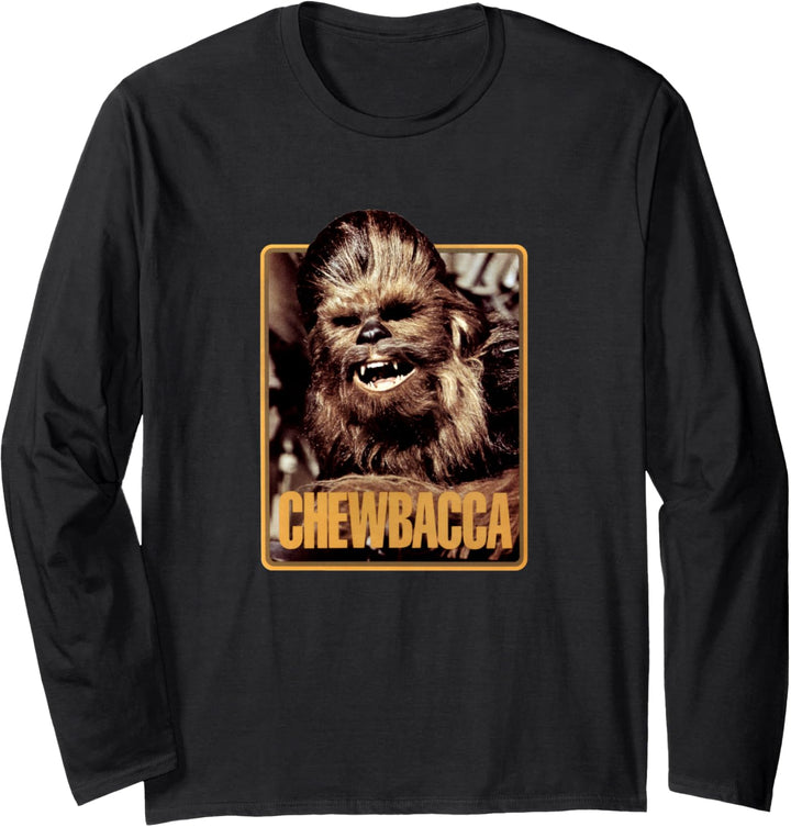 Star Wars Chewbacca Vintage Trading Card Retro Langarmshirt
