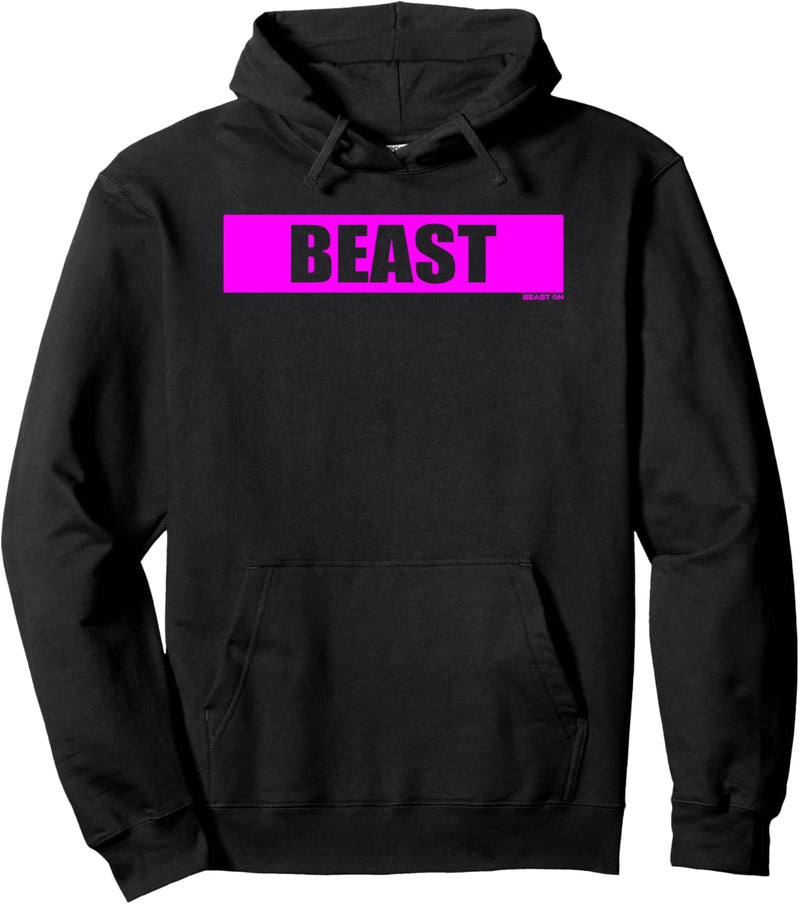 Beast Gym Motivation pinke Farbe Training Fitness Workout Pullover Hoodie