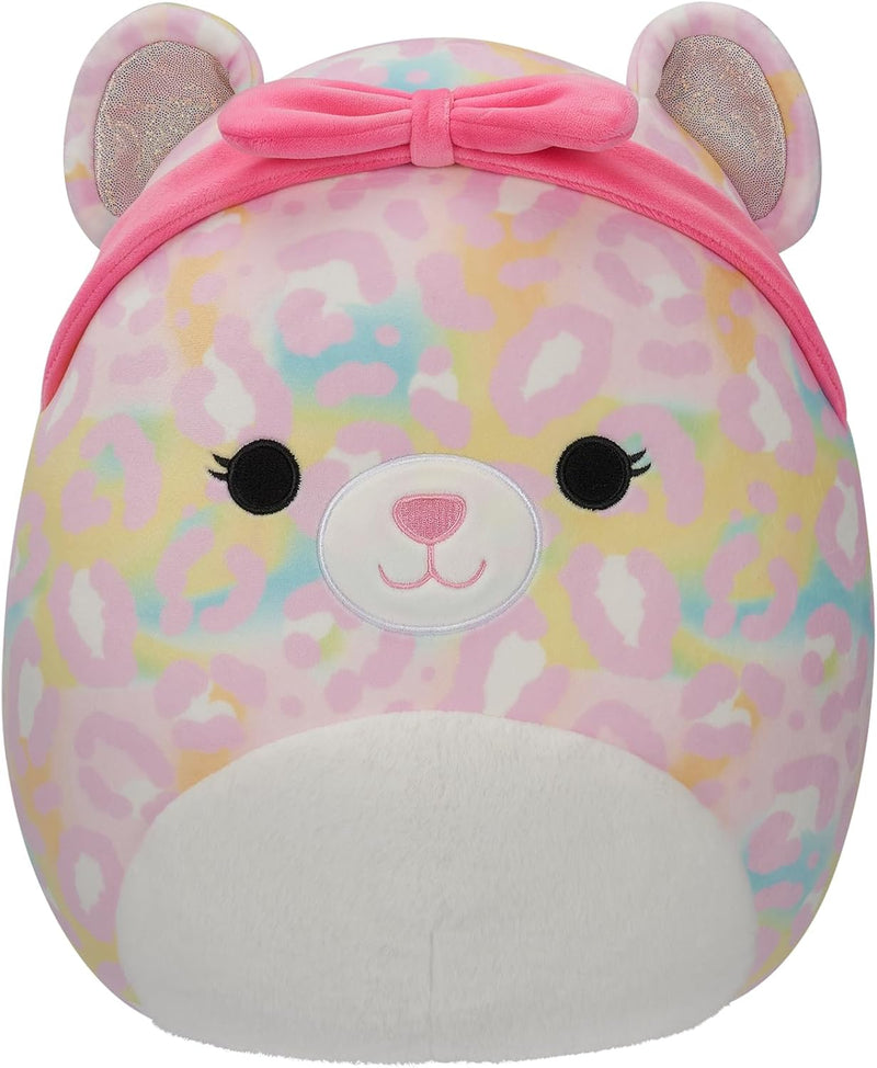 Squishmallows SQCR05426 - Michaela der Regenbogen Leopard 30 cm, offizielles Jazwares Plüsch, superw