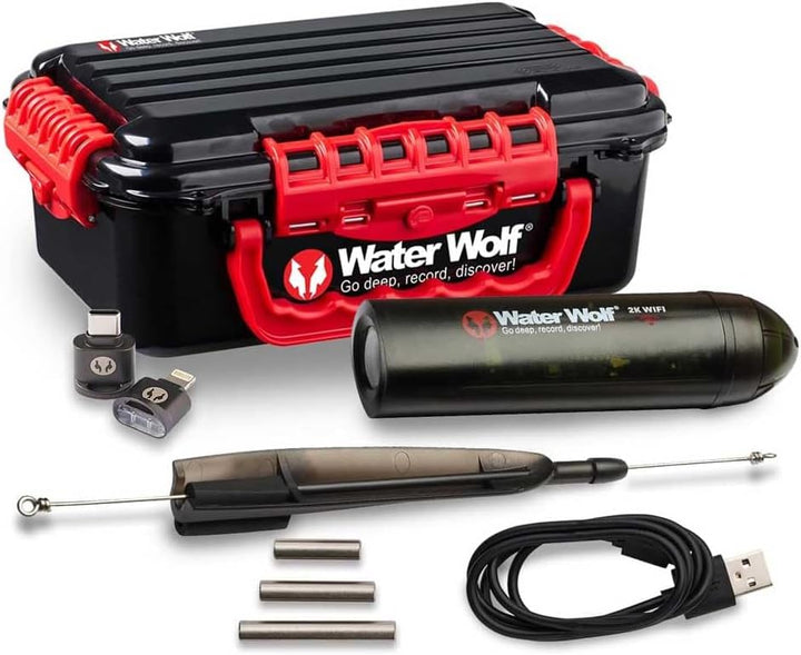 Water Wolf 2.0 WiFi Unterwasser-Action-Kamera für den Angelsport – 1080p HD Unterwasserkamera mit 12