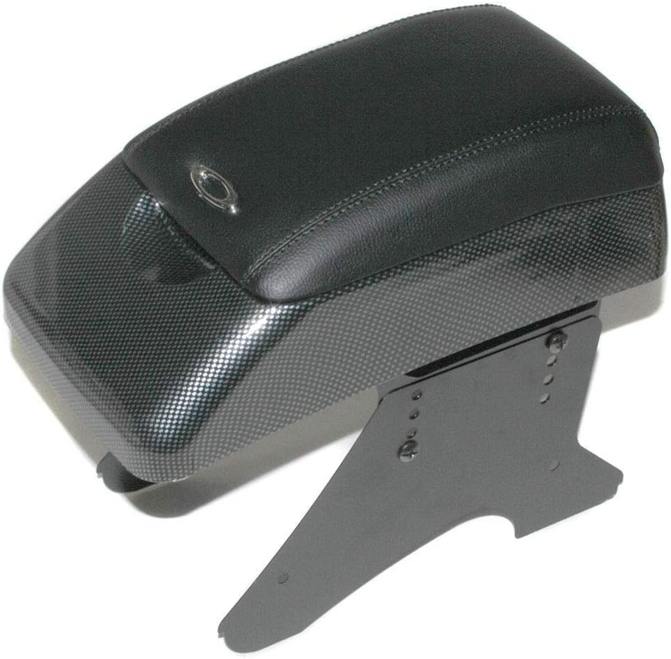 Universal Auto Armlehne Armlehne Mittelkonsole Aufbewahrungsbox Kunstleder Carbon