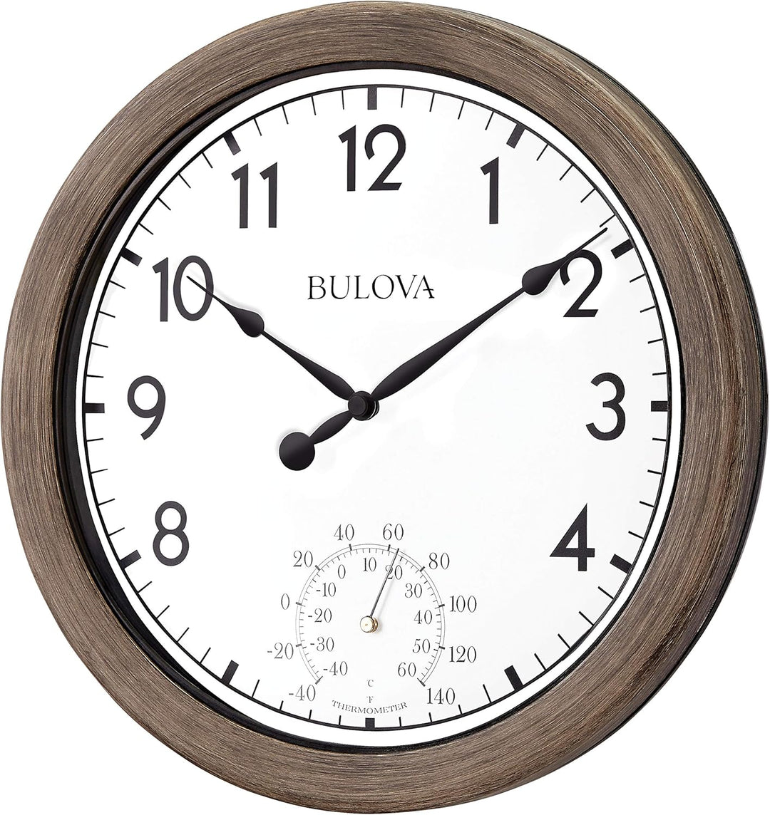 Bulova Patio Time Wanduhr, Rattan-Finish