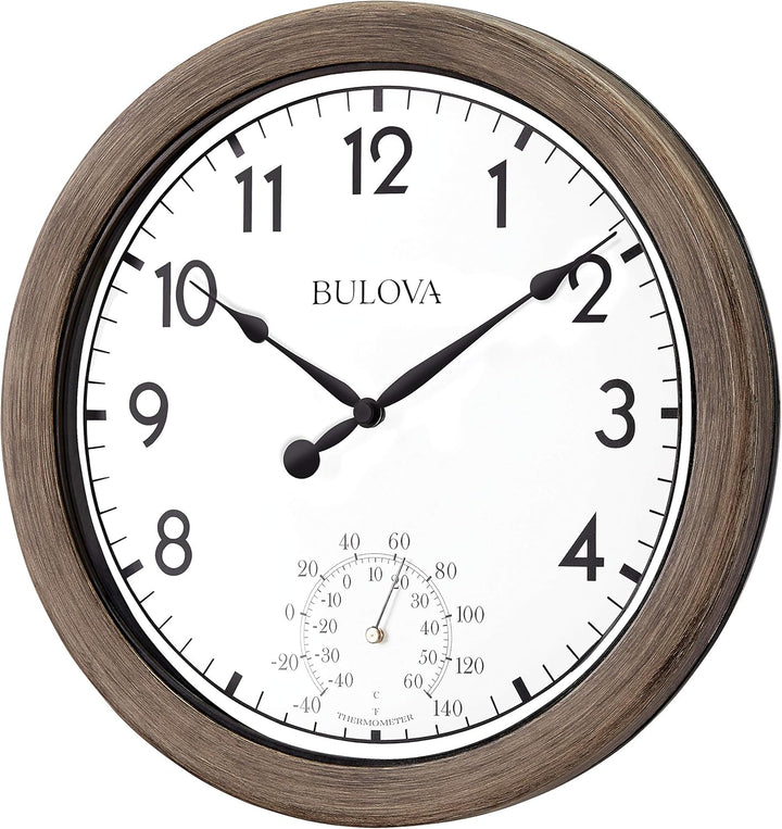 Bulova Patio Time Wanduhr, Rattan-Finish