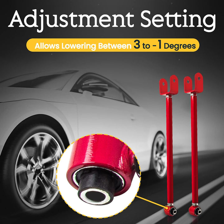 maXpeedingrods ADJ. Rear Lower Camber Control Arm Arms Red