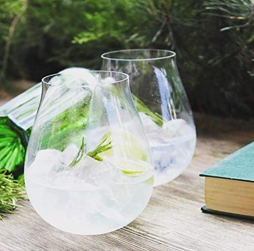 Riedel 5414/67 Gin Tonic Gläser Set 4 Stück + Gratis 4er Set EKM Living Edelstahl Strohhalme (Schwar