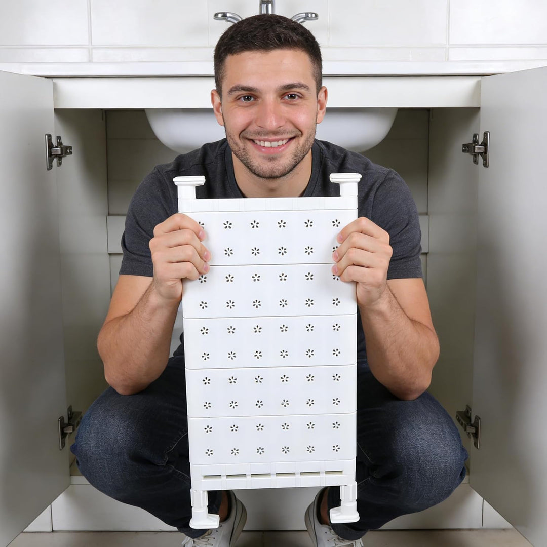 SUQ 2PCS Verstellbares Ausziehbarer Schrankregal, Ausziehbares Regalböden, Lagerregal Regal Separato