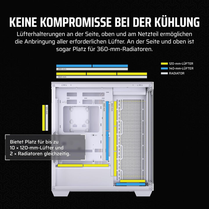 CORSAIR 3500X Mid-Tower ATX PC-Gehäuse - Gehärtetes Panorama-Glas - Umgekehrte Verbindung Motherboar