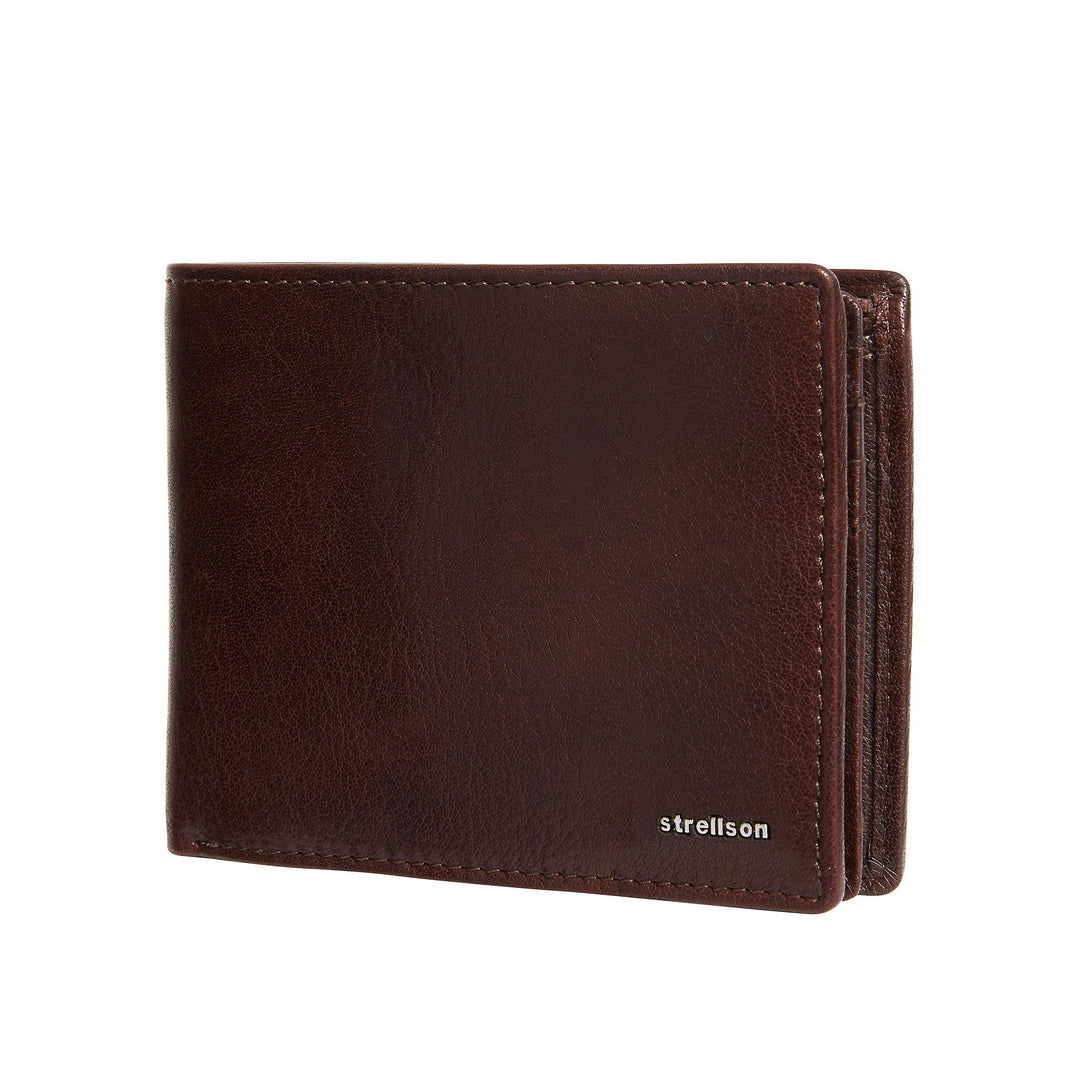 Strellson Herren Geldbeutel Jefferson Brieftasche aus Leder Braun (Dark Brown 702), Braun (Dark Brow