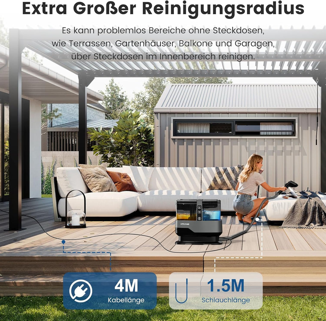 Kitcanis Polsterreiniger Gerät Nasssauger Waschsauger - 17KPa 600W 78dB Teppich und Polsterreiniger