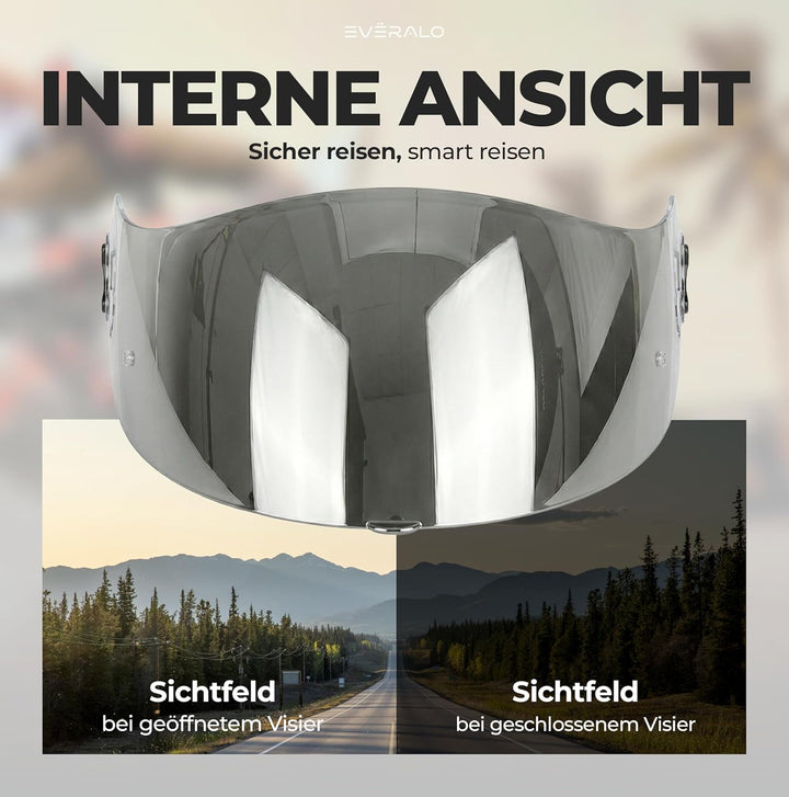 kompatibel mit Visier Xlite X803 - X802 - X802r - X802rr - X702 - X661 - X603 - Xsf 02 (Verspiegelt