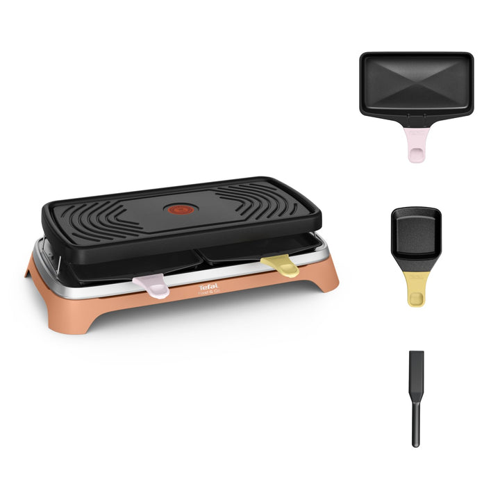 Tefal Food & Co RE650J10 Multifunktions-Raclette für drinnen und draussen, vielseitiges Kochen, Tapa