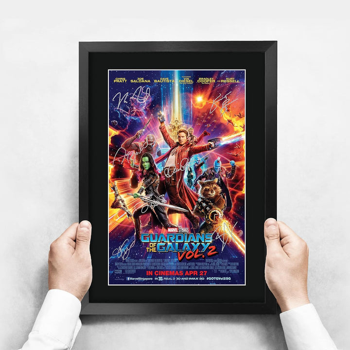 HWC Trading A3 FR Guardians of the Galaxy Vol 2 Chris Pratt und Cast Geschenke Printed Poster Autogr