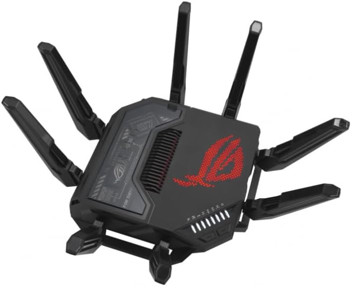 ASUS ROG Rapture GT-BE98 Quad-Band WiFi 7 Gaming Router (320MHz Bandbreite, duale 10G Ports, Backup