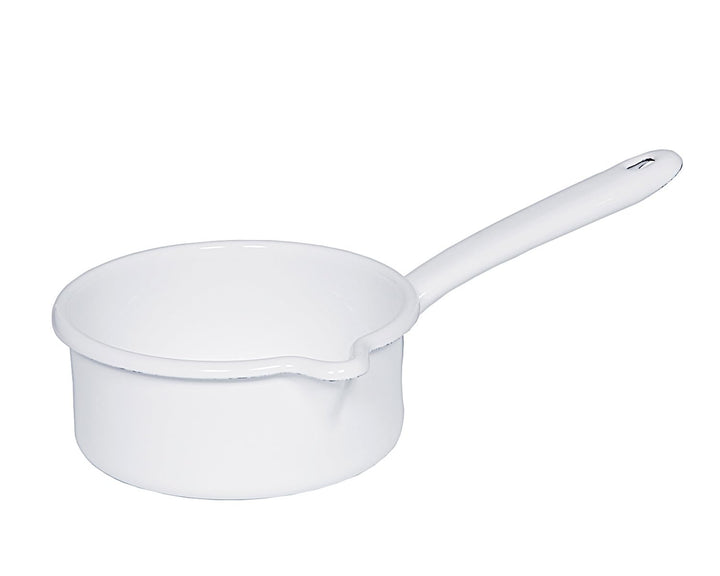 Riess, 0036-033, Stielkasserolle mit grossem Ausguss 14, Kasserolle, CLASSIC WEISS, Durchmesser 14 c