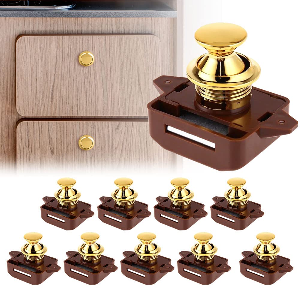 10 Stück Push Button Catch Door Lock Türknauf Verriegelung Druckknopfverriegelung passend für 15-18