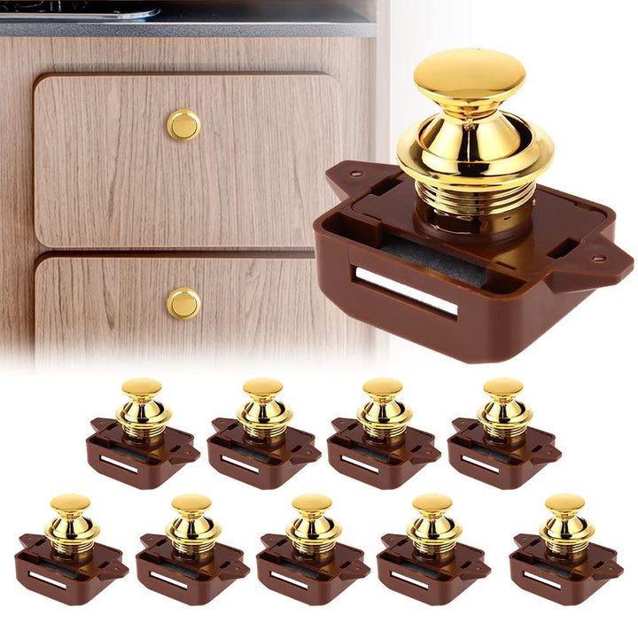 10 Stück Push Button Catch Door Lock Türknauf Verriegelung Druckknopfverriegelung passend für 15-18