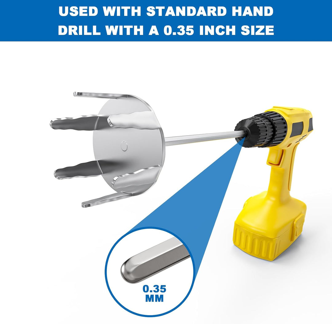 Outspark Schweinefleischabzieher aus Edelstahl mit Standard-Handbohrmaschine (7,6 cm) 3inch, 3inch