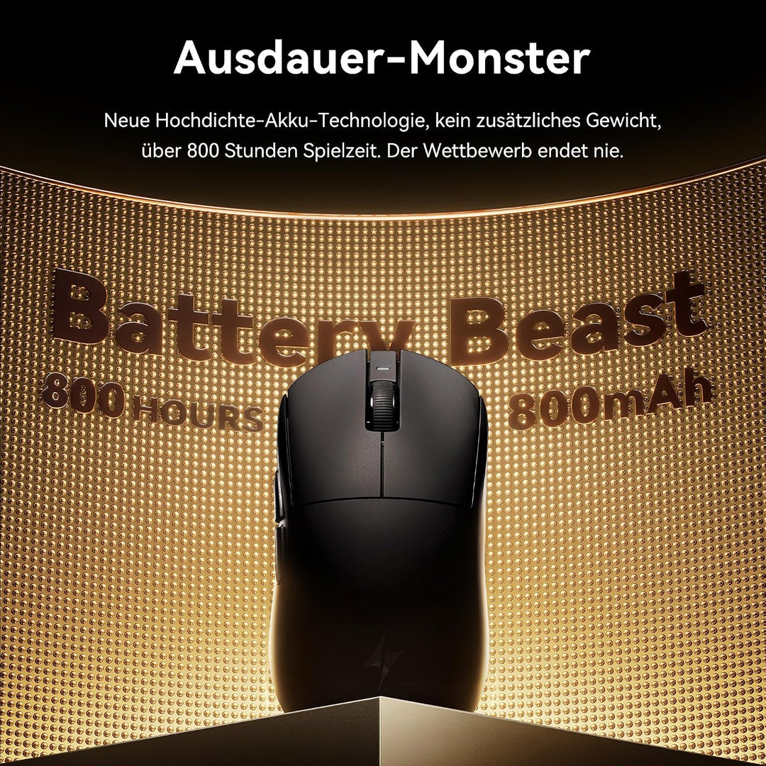 ATK Dragonfly A9 Air kabellose Gaming-Maus, PAW3950 Ultra-Sensor, DPI bis zu 42.000, 47 g leicht, 8K